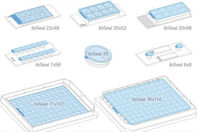ibiseal 用于密封细胞培养和显微镜应用中的开孔...